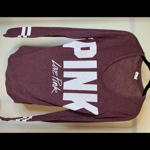 FINAL PRICE! PINK Victoria’s Secret Maroon Long Sleeve